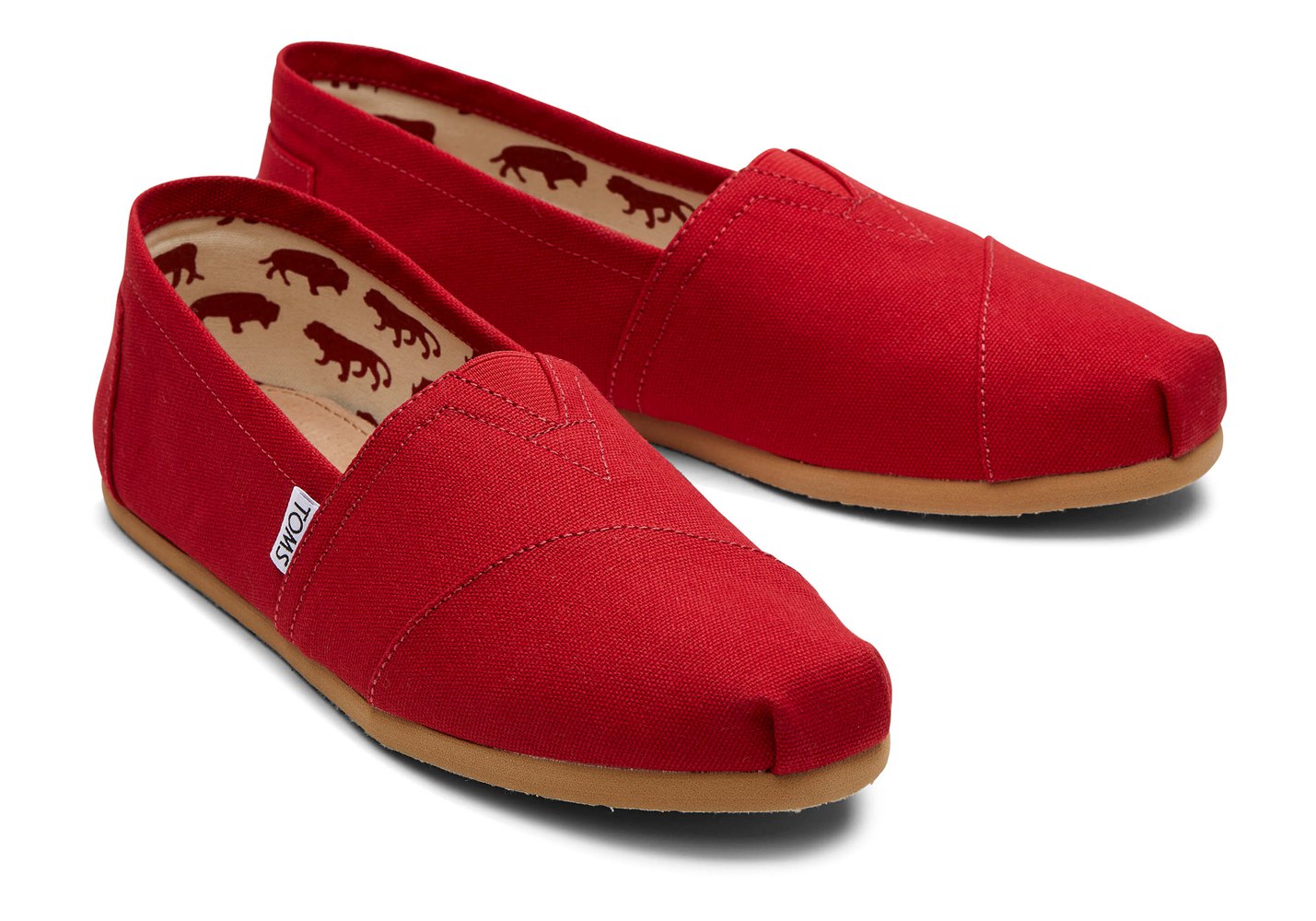 Toms Espadryle Męskie Czerwone - Alpargata Płócienne - 01BRHSYCE